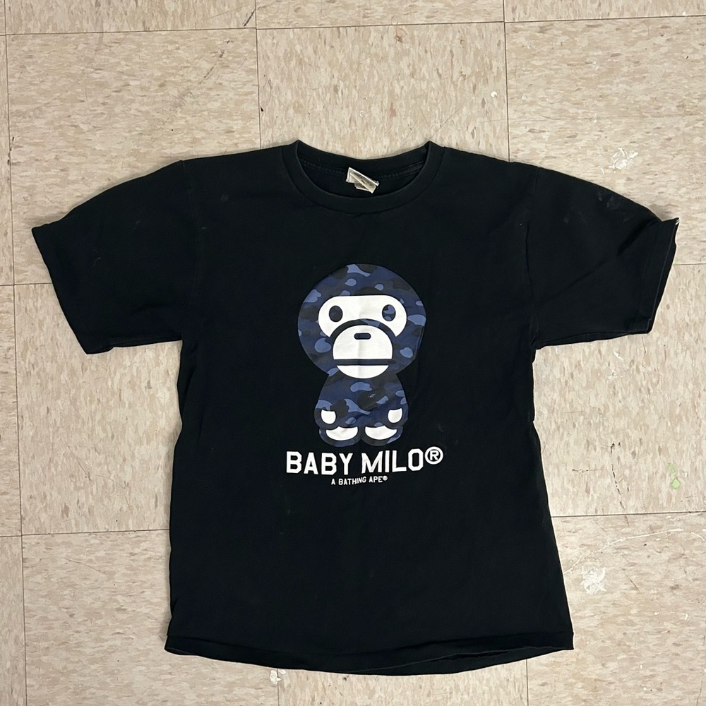 BAPE A Bathing Ape Blue Baby Milo Camo Tee Men’s M